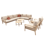 Mare loungeset xl teak/multi natural - Yoi