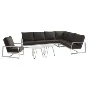 New Mauritius Loungeset + Loungestoel (incl. Cool-Salontafelset) - Wit