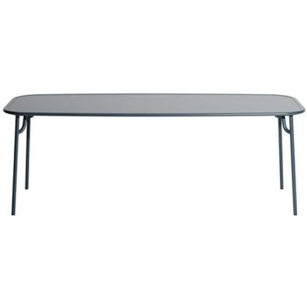 Petite Friture Week-end tuintafel 220x85 met dicht blad Grey Blue