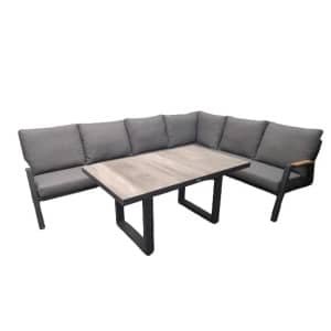 Set santa luz lounge 5 delig hoge tafel antraciet - Driesprong collection