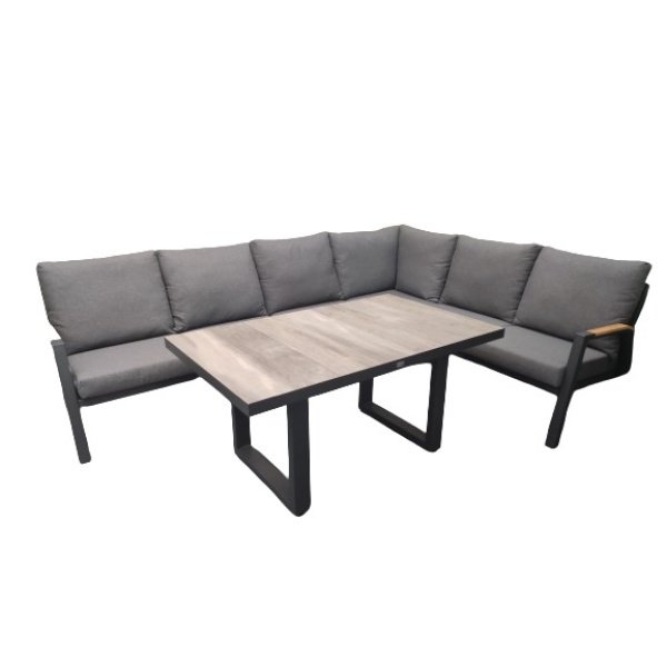 Set santa luz lounge 5 delig hoge tafel antraciet - Driesprong collection
