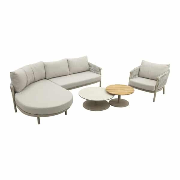 Taste Catalana/Sara organische loungeset + loungestoel - Latte