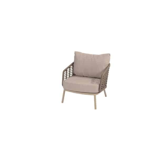 Taste Puglia 2 x lounge stoel en 1 x organische 3-zits lounge bank latte - 4so