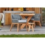 Teak tuinstoel Granada met kussen (set van 2 stoelen) Tuindeco - Tuindeco