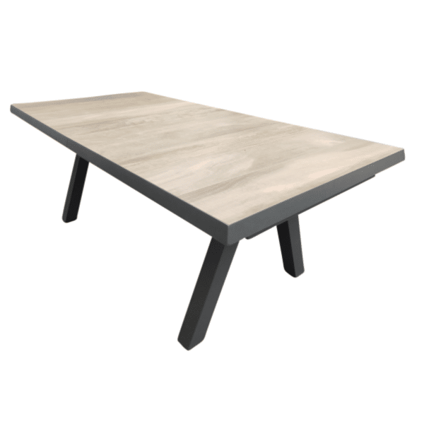 Tensil uitschuif tafel 205 en 265x103x76 cm zwart - Driesprong collection