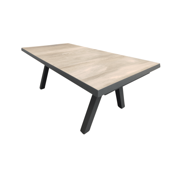 Tensil uitschuif tafel 205 en 265x103x76cm antraciet - Driesprong collection