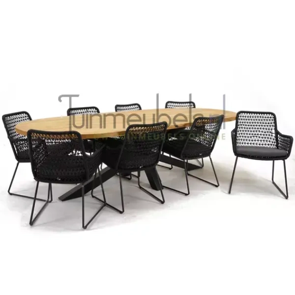 Tuinset Athena Dining met Mistral Tafel Ovaal 280