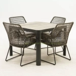Tuinset Babilonia met Castilla negro 100x100cm tafel