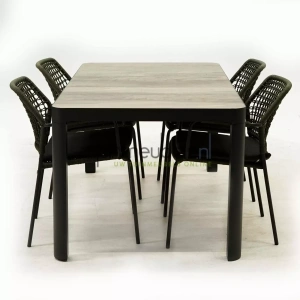 Tuinset Barista groen met Castilla 160cm tafel