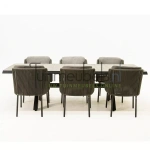 Tuinset Bernini platinum met Castilla negro kruispoot 240cm tafel