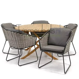 Tuinset Bo Dining met Milton Tafel Rond 130