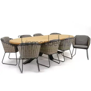 Tuinset Bo Dining met Mistral Tafel Ovaal 280