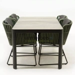 Tuinset Vitali groen met Castilla 160cm tafel