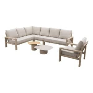 Verano/Demi loungeset + loungestoel (7-delig) - Latte