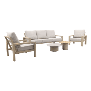 Verano/Demi stoel-bank loungeset (5-delig) - Latte