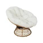 sweeek - Papasan buiten|binnen draaifauteuil, polyrotan, Ø96cm