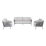4SO Calpi stoel-bank loungeset met Yoga koffietafel - 4-delig