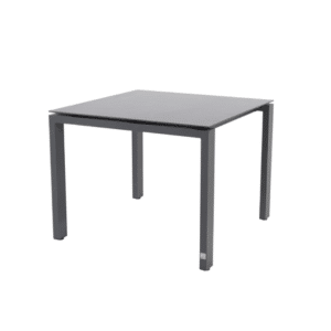 4SO Goa Tafelframe Antracite Met HPL Tafelblad Slate Antracite 95 x 95 cm - 4so