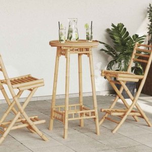 Bartafel voor buiten Rond 55x100 cm bamboe