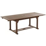 Beliani-AMANTEA-Tuintafel-Donkere houtkleur-90x160|220 cm-Acaciahout