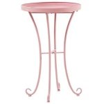 Beliani - CAVINIA - Tuintafel - Roze - 40 x 40 cm - Metaal