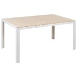 Beliani - COMO - Tuintafel - Lichthout - 90 x 150 cm - Kunsthout