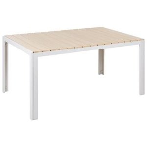 Beliani - COMO - Tuintafel - Lichthout - 90 x 150 cm - Kunsthout