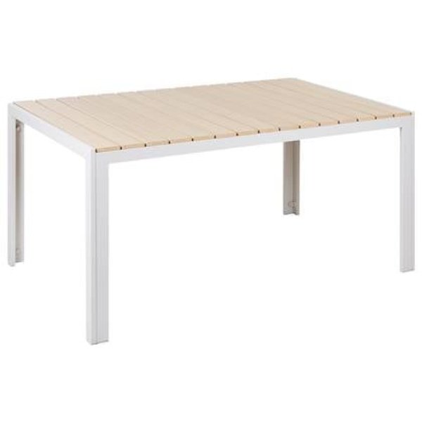 Beliani - COMO - Tuintafel - Lichthout - 90 x 150 cm - Kunsthout