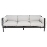 Beliani - ESPERIA - Tuinbank 3-zits - Lichtgrijs - Aluminium