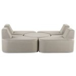 Beliani - FABRO - Loungeset voor 4 - Grijs - Polyester
