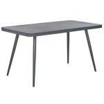 Beliani - LIPARI - Tuintafel - Grijs - 80 x 140 cm - Aluminium