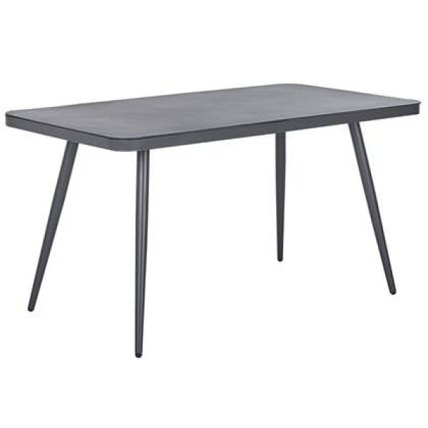 Beliani - LIPARI - Tuintafel - Grijs - 80 x 140 cm - Aluminium