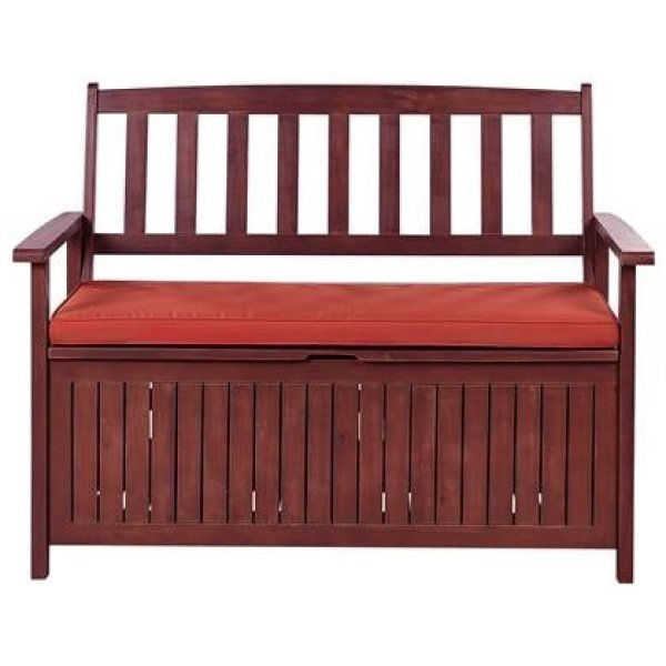 Beliani - SOVANA - Tuinbank - Mahonie|Rood - Acaciahout Beliani - SOVANA - Tuinbank - Mahonie|Rood - Acaciahout