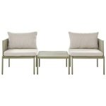 Beliani - TERRACINA - Loungeset voor 2 - Groen - Aluminium