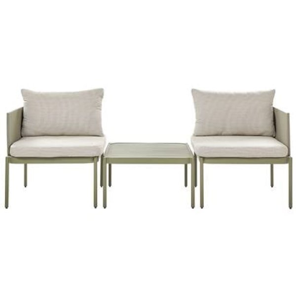 Beliani - TERRACINA - Loungeset voor 2 - Groen - Aluminium