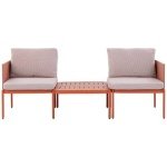 Beliani - TERRACINA - Loungeset voor 2 - Oranje - Aluminium