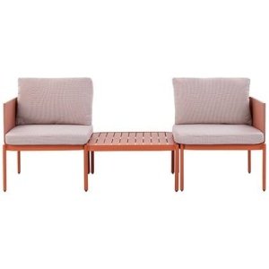 Beliani - TERRACINA - Loungeset voor 2 - Oranje - Aluminium