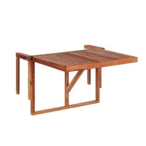 Beliani-UDINE -Tuintafel-Donkere houtkleur-69 x 70 cm-Acaciahout