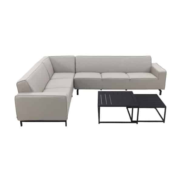 Boavista/Royalty Sunbrella loungeset - Nature Grey - 5-delig - Links