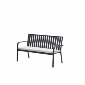 Bruno parkbank - aluminium - carbon black - valley sand