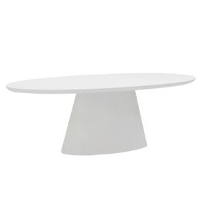 Giga Meubel - Tuintafel Ovaal 240cm - Wit Eco Composiet - Cleo