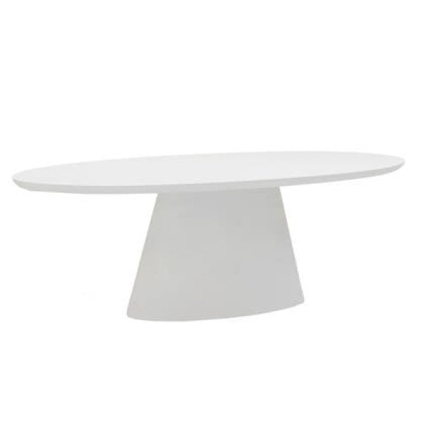 Giga Meubel - Tuintafel Ovaal 300cm - Wit Eco Composiet - Cleo