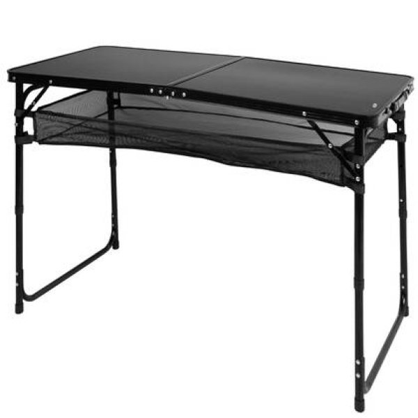 HIXA Campingtafel Vouwtafel Inklapbare tafel Strandtafel Zwart Vers...