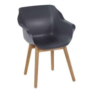 Hartman Tuinstoel 'Sophie Teak' met armleuning, kleur Antraciet