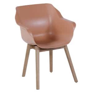 Hartman Tuinstoel 'Sophie Teak' met armleuning, kleur Roze