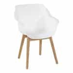 Hartman Tuinstoel 'Sophie Teak' met armleuning, kleur Wit