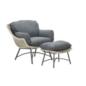 Logan fauteuil met voetenbank vw - Garden impressions