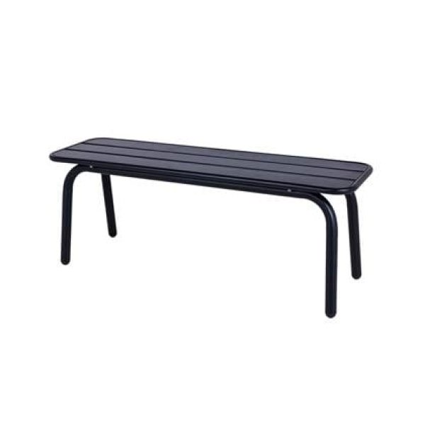 Metalen tuinbank Max 120 cm zwart - zonder rugleuning Metalen tuinbank Max 120 cm zwart - zonder rugleuning