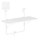 Mica Decorations Balkon Tuin Tafel - 88x51x67 cm - Ijzer - Wit