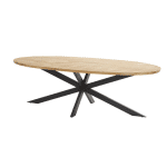 Taste 4SO Prado Diningtafel Teak Antracite Ellipse 240 x 115 cm - Taste